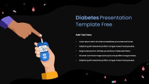 Diabetes PPT Template Free With Black Background