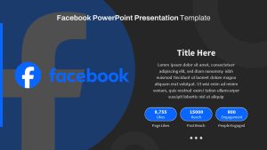 Facebook Presentation PPT Template Free for social media marketing strategy