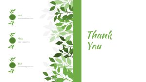 Greeting PowerPoint Theme Thankyou Slide in Green Color