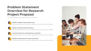 Research Proposal PowerPoint Template Problem Statement Overview for Research Project Proposal