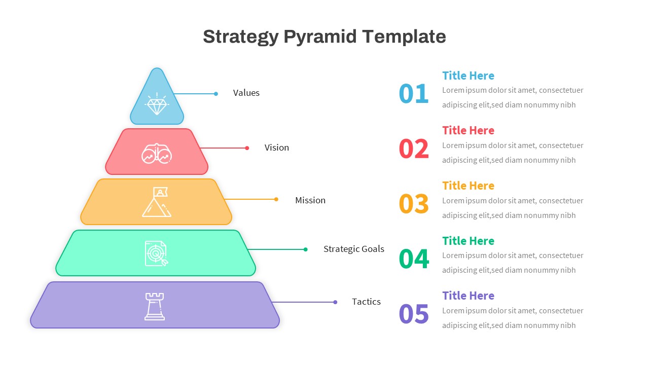 Strategy Pyramid PowerPoint Template