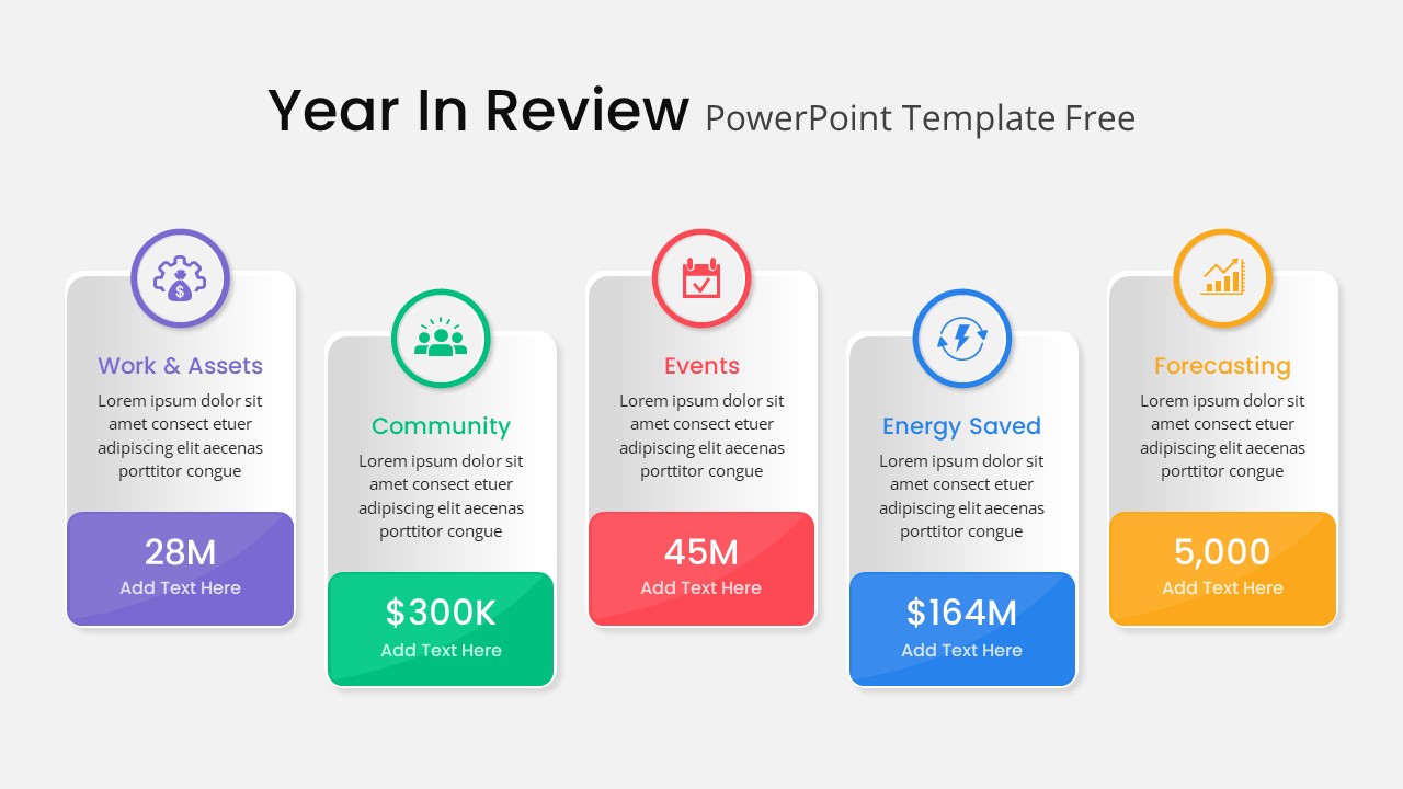 Year In Review PowerPoint Template Free