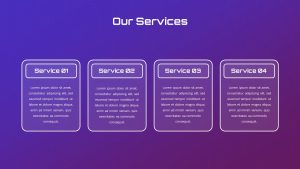 Free AI Artificial Intelligence PowerPoint Template Our Services Slide