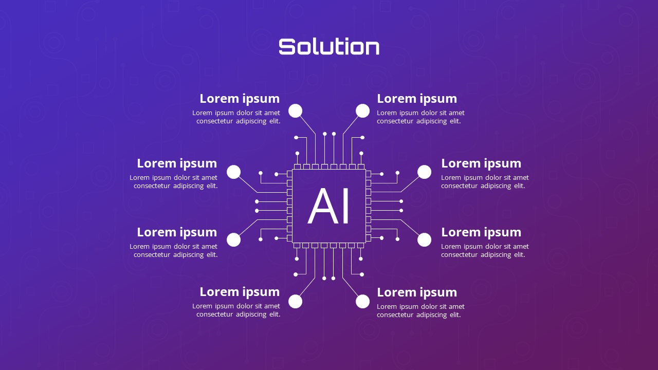 Free AI Artificial Intelligence PowerPoint Template Solution Slide