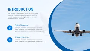 Free Aviation PowerPoint Template Introduction Slide For Company Profile Presentations