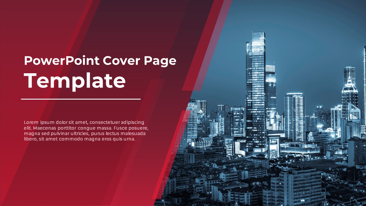 Free Cover Page PowerPoint Template