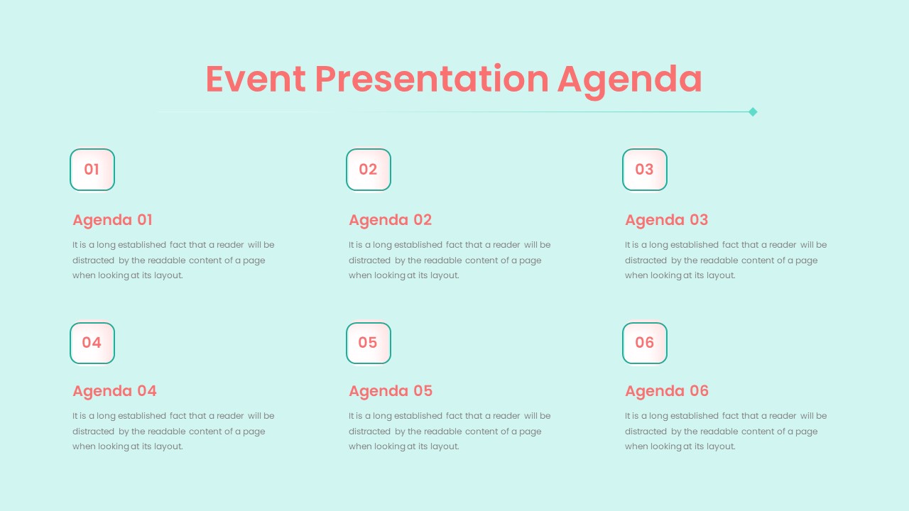 Free Event Planning PowerPoint Template Agenda Presentation