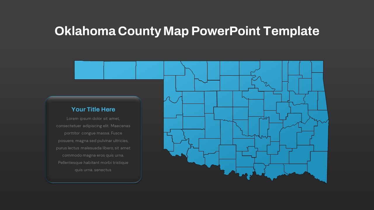 Oklahoma County Map PPT Template