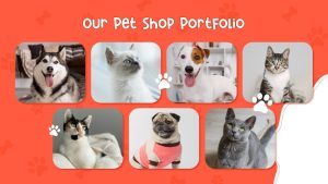 Pet Shop PowerPoint Deck Template Free portfolio