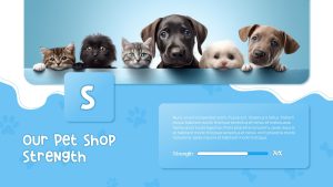 Pet Shop PowerPoint Deck Template Free strength