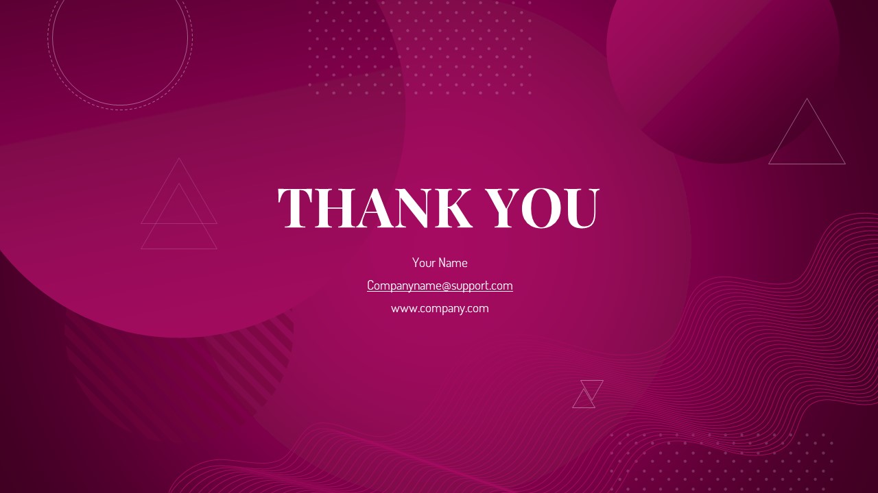 PowerPoint Presentation Abstract Theme thank you slide