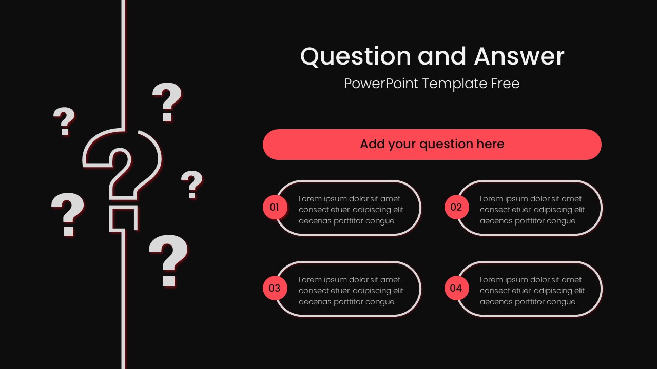 Questions Answers PowerPoint Template Free