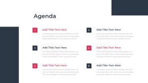 Research Presentation PowerPoint Template Free agenda