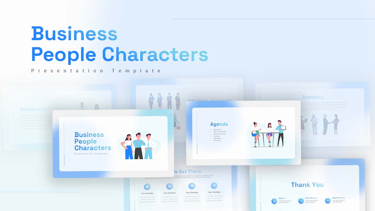 Business People Characters PowerPoint Theme featured image