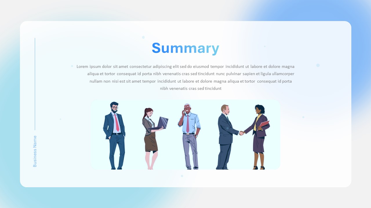 Business People Characters PowerPoint Theme summary