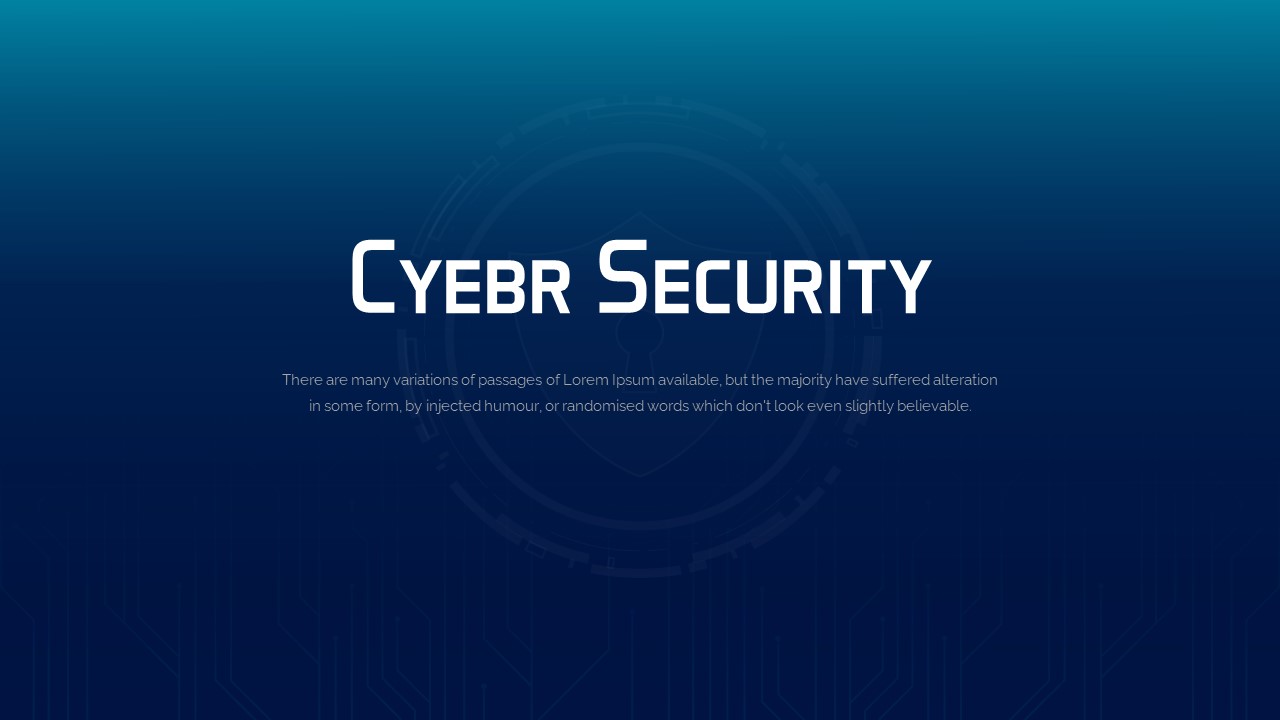 Cyber Security PPT Theme