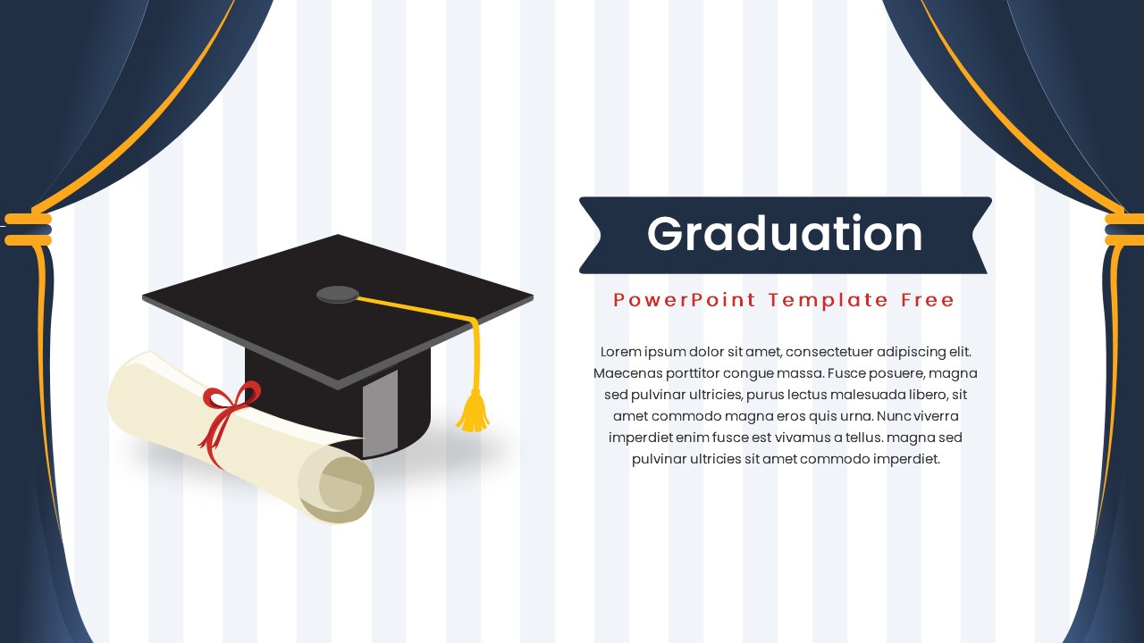 Free Graduation PowerPoint Template Slide