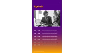 Free Vertical PowerPoint Template Agenda Slide