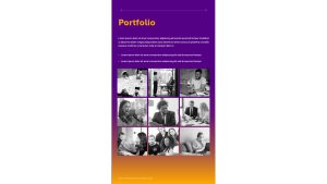 Free Vertical PowerPoint Template Portfolio Slide