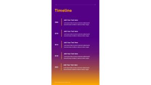 Free Vertical PowerPoint Template Timeline Slide