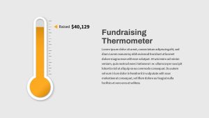 Fundraising Thermometer PowerPoint Template