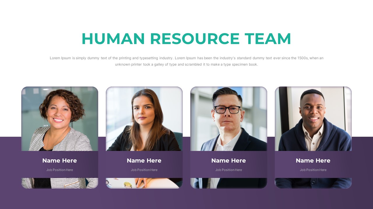 HR Consulting PowerPoint Template Deck team