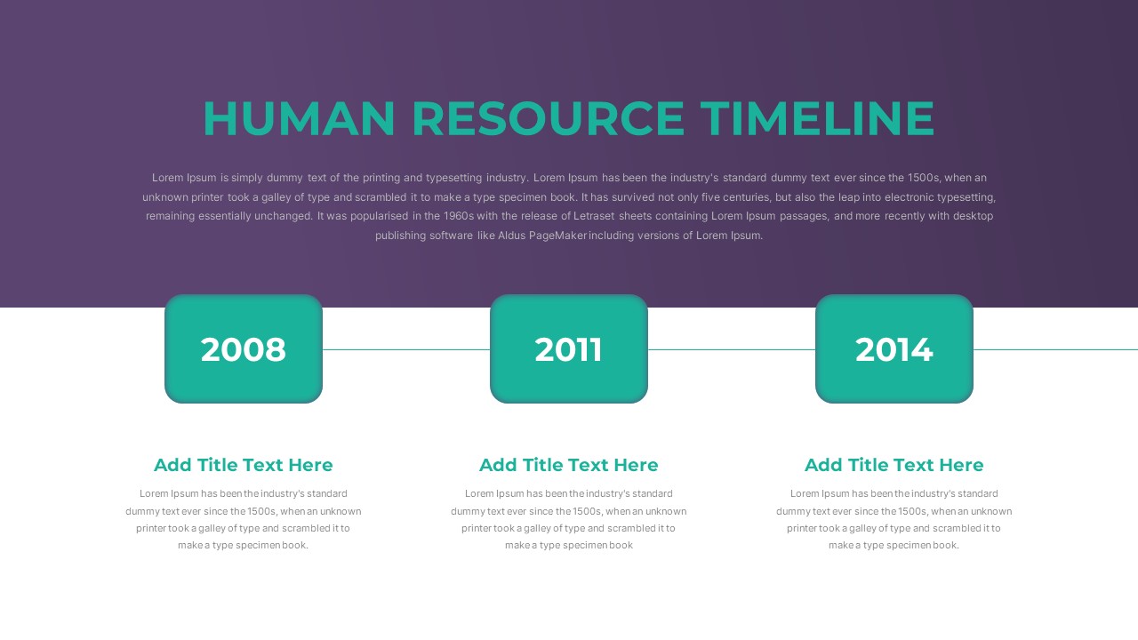 HR Consulting PowerPoint Template Deck timeline