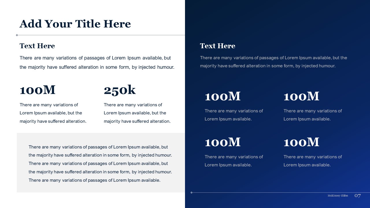 McKinsey Presentation Template Slide