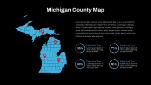 Michigan County Map PPT Template