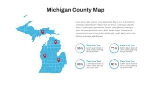 Michigan County Map PowerPoint Template