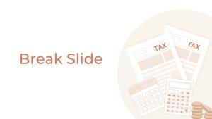 Tax Consulting PowerPoint theme break slide