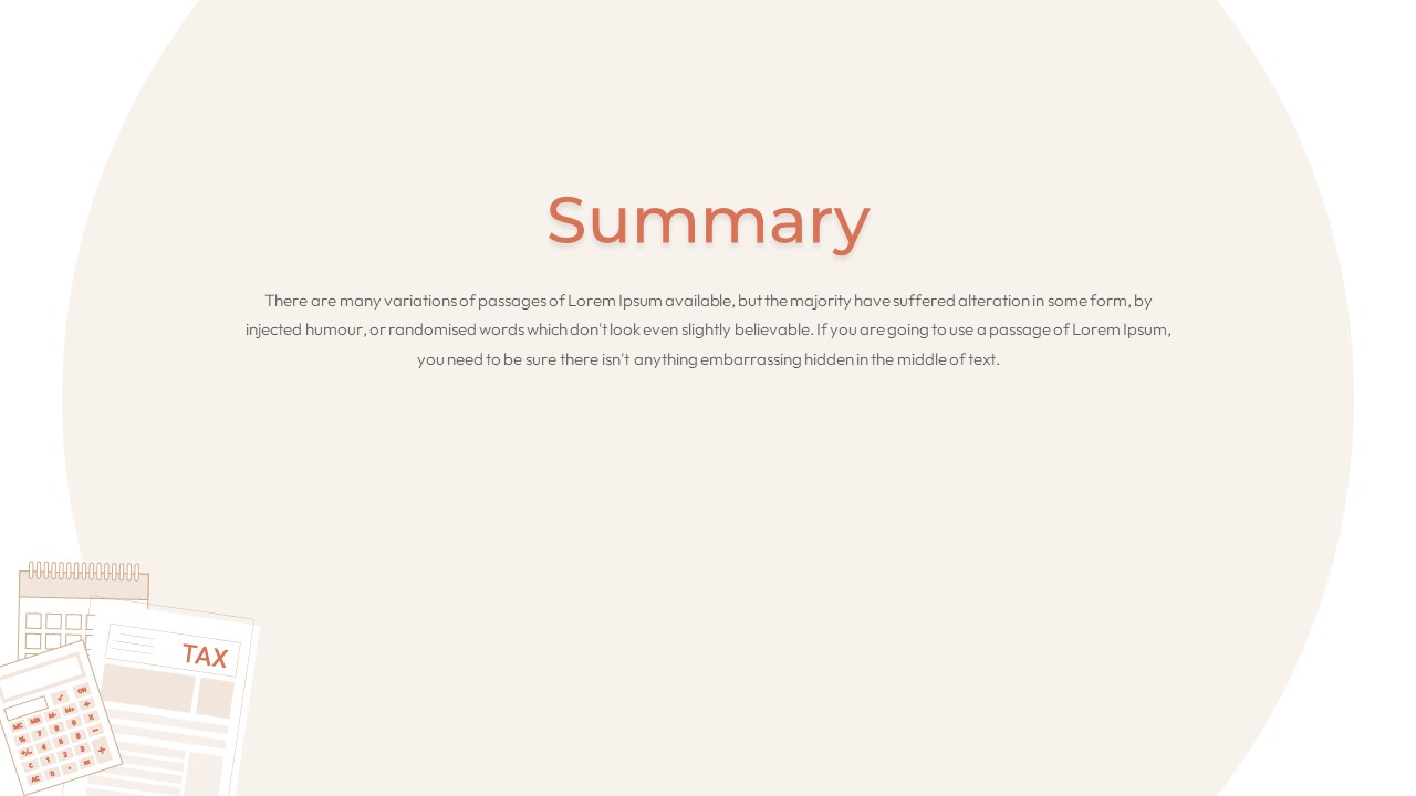 Tax Consulting PowerPoint theme summary