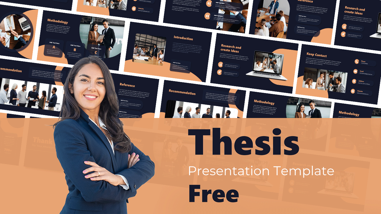 Thesis Presentation PowerPoint Template Free featured image