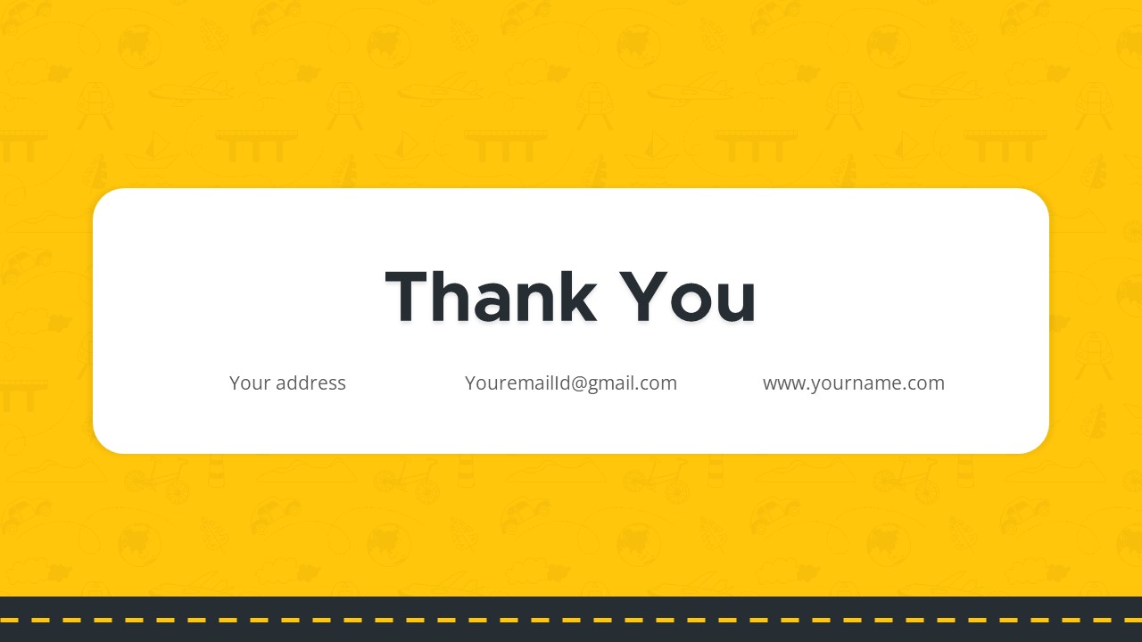 Transportation PowerPoint Theme thank you slide