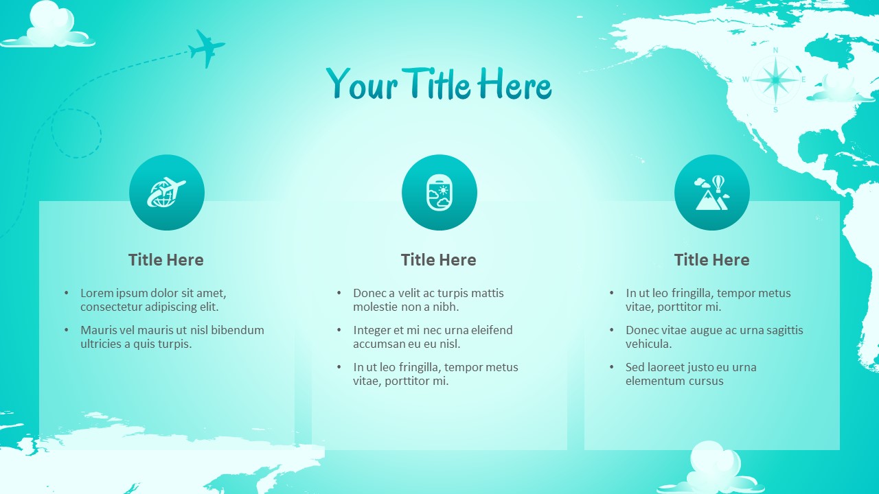 Travel PowerPoint Presentation Theme titles