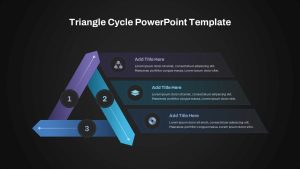 Triangle Cycle PowerPoint Templates black