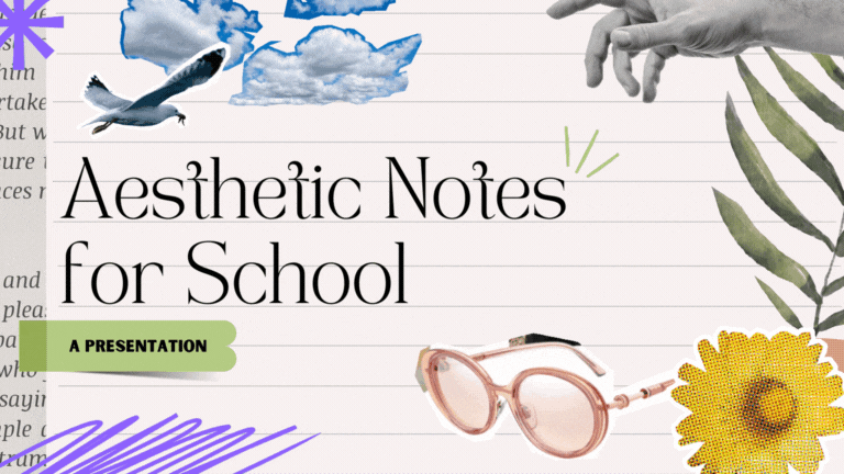 Aesthetic notes for school