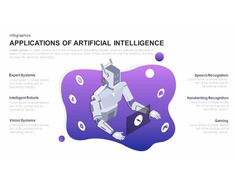 Applications of Artificial Intelligence PowerPoint Template and Keynote Slide